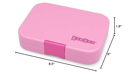 Yumbox Original Leakproof Bento Box, 6 Compartments, Power Pink | Built-In Dip Well | Easy-Open Single Latch | Removable Tritan Tray | Fits Most Lunch Bags | Dishwasher-Safe Tray - color: Power Pink Paris