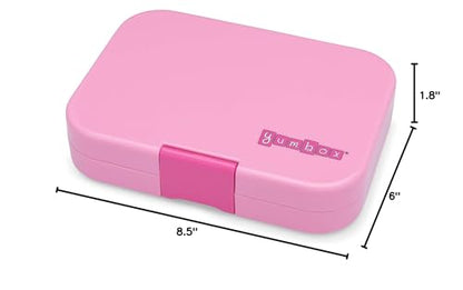Yumbox Original Leakproof Bento Box, 6 Compartments, Power Pink | Built-In Dip Well | Easy-Open Single Latch | Removable Tritan Tray | Fits Most Lunch Bags | Dishwasher-Safe Tray - color: Power Pink Paris