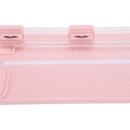 Hilitand Multi Function Paper Cutter Trimmer with Safe Hidden Blade and Wave Straight Cuts for Crafting A4 Paper and Photo Projects
