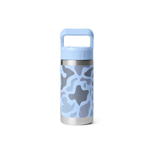 YETI Rambler Jr. 12 oz Kids Bottle, with Straw Cap - color: Blue Camo
