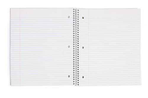 Mintra Office Durable Spiral Notebooks, 1 Subject, (White, College Ruled 3 pack), 100 Sheets, Poly Pocket, Moisture Resistant Cover, Strong Chipboard back, For School, Office, Business - color: White, size: College Ruled 3pk