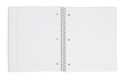 Mintra Office Durable Spiral Notebooks, 1 Subject, (Black, Blue, Red, College Ruled 3 Pack), 100 Sheets, Poly Pocket, Moisture Resistant Cover, Strong Chipboard back, For School, Office, Business - color: aBlack, Blue, Red, size: College Ruled 3pk