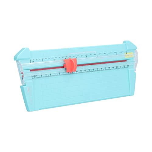 GLOGLOW School Supplies Mini Portable Paper Cutter with Transparent Scale and Replaceable Head for Accurate Cutting of 10 Pages A4 Compact Paper Trimmer Nan (13930 Mint Green) - color: 13930 Mint Green