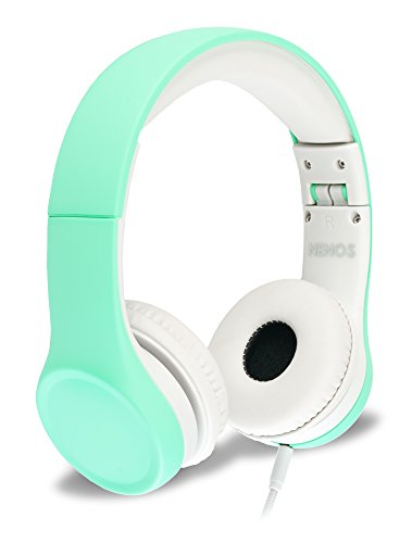 Nenos Kids Headphones Children's Over Ear Computer Volume Limited for Kids Foldable (Mint) - color: Mint