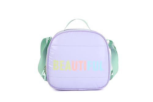 Large Rolling laptop Backpack Set with Lunch Bag, Kids Backpack for school girls kids with Wheels (BEAUTIFUL PURPLE) - color: Beautiful Purple