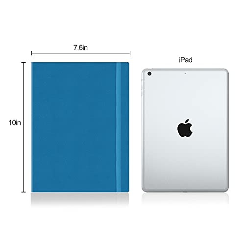 AHGXG College Ruled Notebook 2 Pack - B5 Large Composition Notebook Lined Journal 7.6 x 10 inch, with Thick 100gsm Lined Paper, Total 408 Numbered Pages, Inner Pocket - Green Blue - color: Green Blue, size: B5