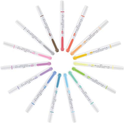 Zebra Pen Mildliner Dual-Tip Highlighters, Broad and Fine Tips, Ideal for Bible Highlighting, No Bleed, School Supplies, Teacher Supplies, and Office Supplies, Mild Yellow Ink, 12-Pack (78150upc) - color: Yellow