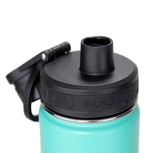 DRINCO Stainless Steel Water Bottle Spout Lid Vacuum Insulated Double Wall Water Bottle Wide Mouth (40oz 32oz 22oz 18oz 14oz) Leak Proof Keeps Cold or Hot (22 oz, 22oz Ombre Fuschia Teal) - color: 22oz Ombre Fuschia Teal, size: 22 Ounces