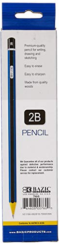 BAZIC #2B Premium Wood Pencil (12/Pack) (Case of 24) - size: 1 Count (Pack of 24)