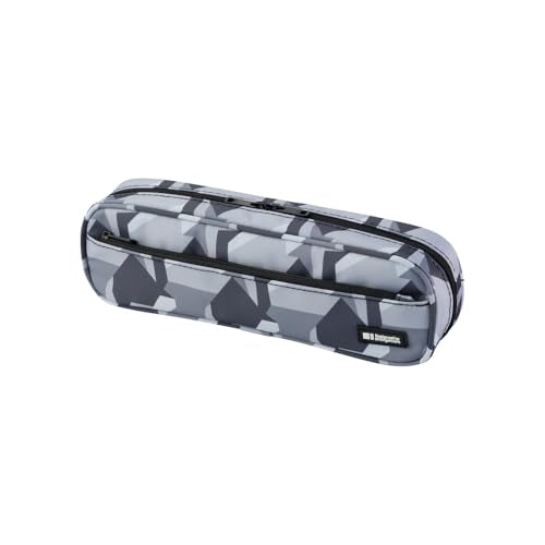 LIHIT LAB Large Capacity Zipper Long Pencil Case For School Office College, Big Capacity Pencil Bag Holder Adults Teen Boys Girls, Travel Cosmetics Storage, Ice Gray Camo (A7552-135) - color: Ice Gray Camo