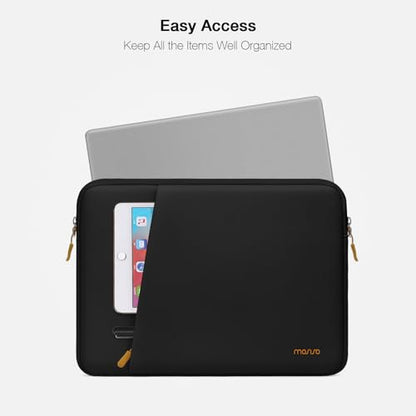 MOSISO 13.3 inch Laptop Case, 13-13.3 inch Laptop Sleeve Compatible with MacBook Neo/Air/Pro 13 inch with A18/M5/M4/M3/M2/M1 Chip 2026-2016, Neoprene Carrying Computer Bag with Bevel Pocket, Black