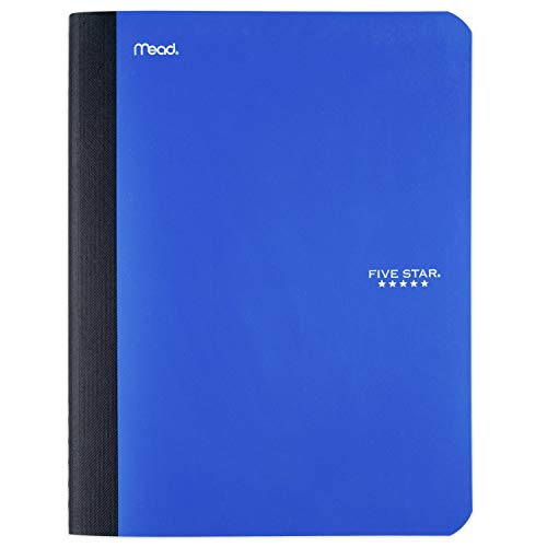 Five Star Composition Notebook, College Ruled Comp Book, Writing Journal, Lined Paper, Home School Supplies for College Students & K-12, 100 Sheets, 9-1/2" x 7-1/2", Blue (72263) - color: Blue