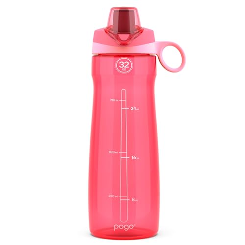 Pogo BPA-Free Tritan Plastic Water Bottle with Chug Lid, 32 Oz, Pink. - color: Pink, size: 32 Ounces
