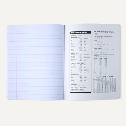 Amazon Basics Composition Notebook, College Ruled, 100 Sheets, 9.75" x 7.5", Marble Black, 12-Pack - color: Marble Black, size: College Ruled,12-pack
