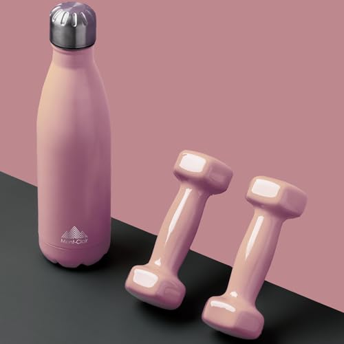 Mont-Clair Stainless Steel Water Bottle, Vacuum insulated - BPA Free, 12h Hot & 24h Cold Drinks, Metal Water Bottle 17 oz Leakproof, Ideal for Adult, Kids, Running - Pink - color: Pink, style: 17 Ounces