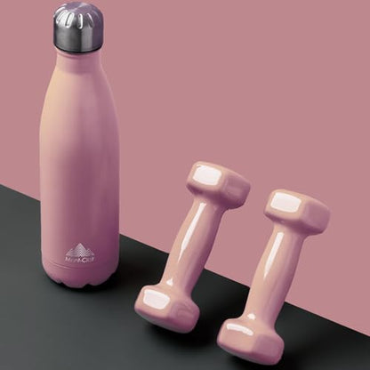 Mont-Clair Stainless Steel Water Bottle, Vacuum insulated - BPA Free, 12h Hot & 24h Cold Drinks, Metal Water Bottle 17 oz Leakproof, Ideal for Adult, Kids, Running - Pink - color: Pink, style: 17 Ounces