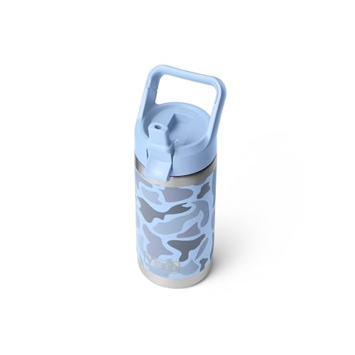 YETI Rambler Jr. 12 oz Kids Bottle, with Straw Cap - color: Blue Camo