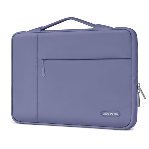 MOSISO Laptop Case 13.3 inch, 13.3 inch Laptop Sleeve with Handle | Compatible with MacBook Air/Pro 13/Pro 14, HP Dell ASUS Lenovo, Polyester Multifunctional Computer Bag, Lavender Gray - color: Lavender Gray, size: 13.3 inch