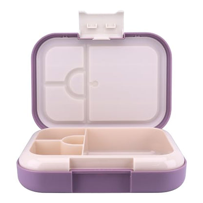 Bento Midi Lunch Box with carrying handle – 4 No-Mix Compartments | Microwave & Dishwasher Safe,Removable Tray | 900ML OZ (Purple Dark Powder Clevapirouette Friend) - color: Purple Dark Powder Clevapirouette Friend