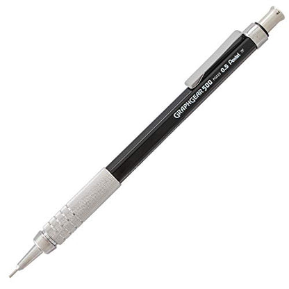 Pentel Graph Gear 500 Automatic Drafting Pencil, 0.5mm, Black Barrel, 1 Pack (PG525BP) - style: 0.5mm