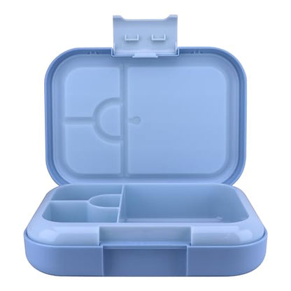 Bento Midi Lunch Box with carrying handle – 4 No-Mix Compartments | Microwave & Dishwasher Safe,Removable Tray | 900ML OZ (Blue Dark Ice) - color: Blue Dark Ice