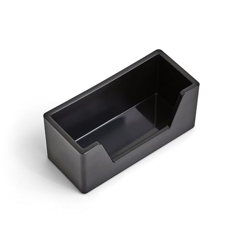TRU RED Business Card Holder, Black – Desktop Organizer for Professional Card Display - size: 1 Pack, style: Card Holder