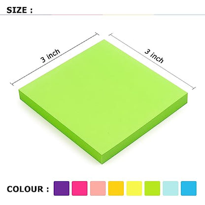 Eastern Wolf Sticky Notes 3x3 inch, 8 Bright Multi Colors, 85 Sheets/Pad | Self-Stick, Multi-Color, Removable & Residue-Free - color: 3x3 8 Pads Bright Colors