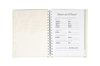 Pearhead My Pregnancy Journal, Guided Pregnancy Memory Book with Sonogram Photo Insert, Trimester Milestone Tracker & Keepsake for Expecting Moms, Baby Shower Gift, Sage Green Leaf - color: Sage Green Leaf Pregnancy Journal