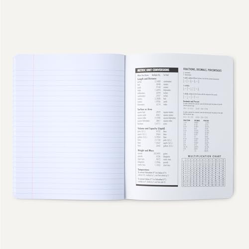 Amazon Basics Composition Notebook, Wide Ruled, 100 Sheets, 9.75" x 7.5", Marble Black, 12-Pack - color: Marble Black, size: Wide Ruled,12-pack