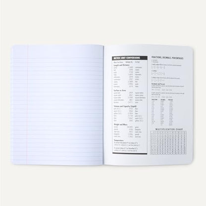 Amazon Basics Composition Notebook, Wide Ruled, 100 Sheets, 9.75" x 7.5", Marble Black, 12-Pack - color: Marble Black, size: Wide Ruled,12-pack