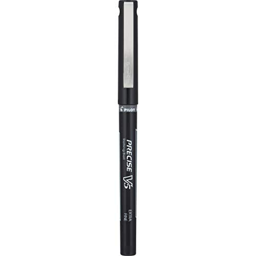 Pilot, Precise V5, Capped Liquid Ink Rolling Ball Pens, Extra Fine Point 0.5 mm, Black, Pack of 6 - size: 1 Count (Pack of 6)