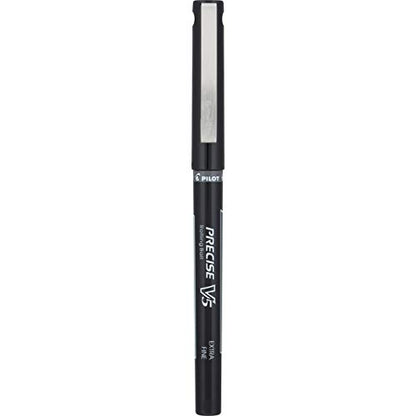 Pilot, Precise V5, Capped Liquid Ink Rolling Ball Pens, Extra Fine Point 0.5 mm, Black, Pack of 6 - size: 1 Count (Pack of 6)
