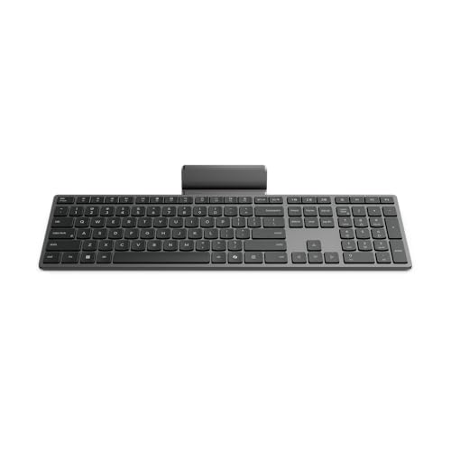 Lenovo 700 Modern Wireless Keyboard, 2.4 GHz Dongle & Dual Bluetooth Connection, AES-128 Encryption, 36 Month Battery Life, Luna Grey - size: Keyboard
