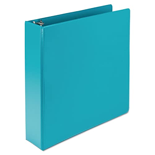 Samsill Earth’s Choice Biobased Durable Fashion Color 3 Ring View Binder, 2 Inch Round Ring, Up to 25% Plant Based Plastic, USDA Certified Biobased, Turquoise, Value Two Pack - color: Turquoise, size: 2", style: 2 Pack