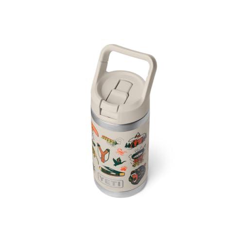 YETI Rambler Jr. 12 oz Kids Bottle, with Straw Cap - color: Cape Summer Camp