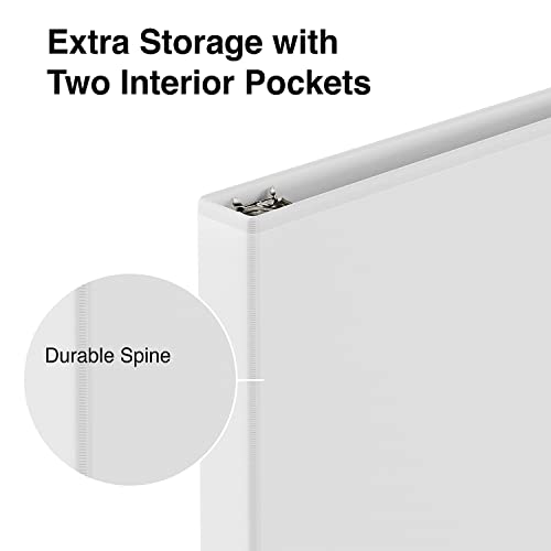 Staples Economy 1/2-inch 3-Ring View Binder, White, 3/Pack - color: White, size: 3 Pack, style: 0.5'' Inch