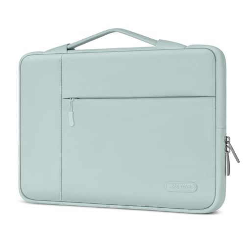 MOSISO Laptop Case 13.3 inch, 13.3 inch Laptop Sleeve with Handle | Compatible with MacBook Air/Pro 13/Pro 14, HP Dell ASUS Lenovo, Polyester Multifunctional Computer Bag, Mint Green - color: Mint Green, size: 13.3 inch