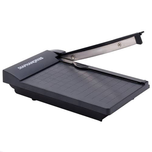 Mini Paper Trimmer,Guillotine Compact Paper Cutter, 1/4-Inch Grid for Precision Cutting, Straight Cuts Up to 3 Sheets, Perfect for Photos,Coupons,Card Making and Small Craft Projects (Grey) - color: Grey