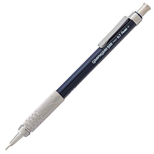 Pentel Graph Gear 500 Automatic Drafting Pencil, 0.7mm, Blue Barrel, 1 Pack (PG527BP) - style: 0.7mm