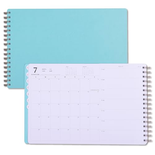 Leanga 2026 Planner, Dated Weekly & Monthly Planner with Goal Setting and Habit Tracker for Achieving Success, Academic Desk Calendar-13-1/2" x 9",Large Hardcover Dashboard Deskpad-Azure - color: Azure