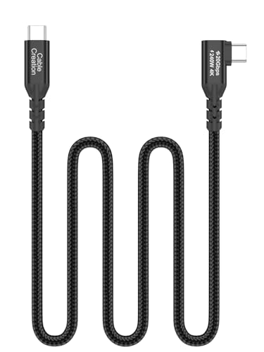USB 3.2Gen 2x2 Angle USBC to C for MacBook, iPhone 17,iPad,SSD,Dock,3.3ft | for Thunderbolt 5 4, 20Gbps Data Sync, 8K/4K@60Hz Video Stream, 240W PD 3.1 Fast Charging, 90 Degree,Anti Tear Braided - color: 20G, size: 3.3FT-Angled
