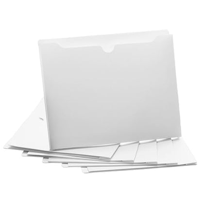 White File Jackets, 2 Inch Expansion, Letter Size, Reinforced Straight-Cut Tab, 6 Pack - color: White, style: 2 Inch Expansion