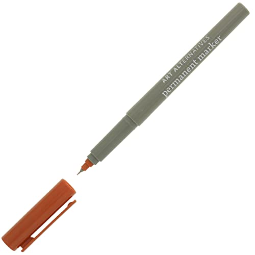 Art Alternatives 영구 마커, 초미세 캐러멜 - 1.2mm 펠트 펜촉 - 영구 - 다중 표면 - 드로잉 + 글쓰기 + 일러스트레이션 - color: 캐러멜., size: 1개(1팩)