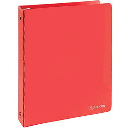 Enday 3 Ring Binder 1.5 Inch, Red Heavy Duty Three Ring Binder, 325 Sheets Capacity - 1.5 Inch Binder for Home School and Office - color: Red, size: 1.5-Inch