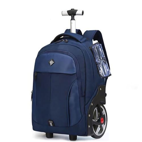 WMHYLYH 22 Inch Rolling Backpack, Waterproof Backpack with Wheels for Business and Travel Commuter, Carry on Laptop Backpack for Women and Adult Men (Blue) - color: Blue