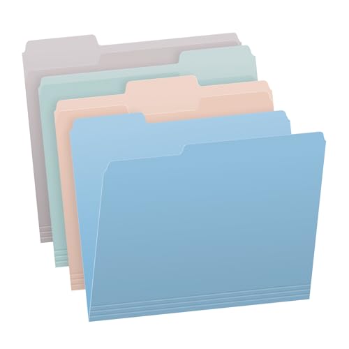 Pendaflex File Folders, 36-Pack, Letter Size, Assorted Pastel Colors, 1/3-Cut Tabs, Expanding Bottom, Durable Paper Folders for Home Office Filing Cabinets and Everyday Document Organization