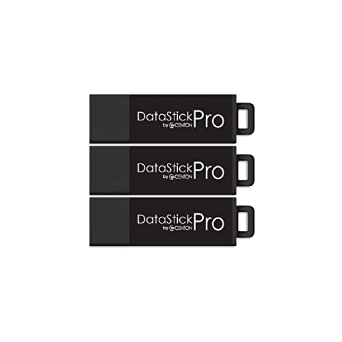 Centon DataStick Pro USB 3.2 Gen 1 Flash Drive 64GB x 3, Black (S1-U3P6-64G-3B) - size: 64 GB (Pack of 3)