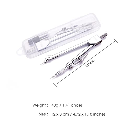 BABETT Drawing Compass Drafting Tools Metal Compass for Geometry Stainless Steel Drawing Compass Mathematics Geometry Tool Student Stationery School Supplies Math Ruler Kit