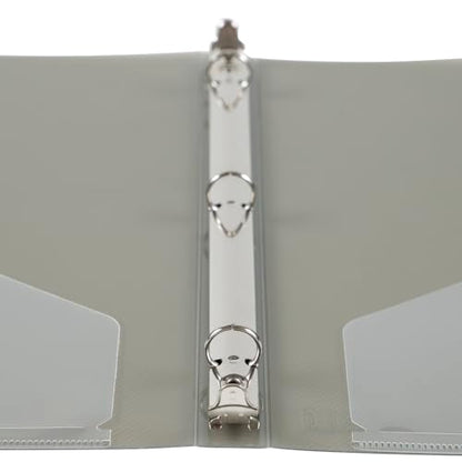 JAM PAPER Plastic 0.5 inch Binder - Smoke Grey 3 Ring Binder - Sold Individually - color: Smoke, size: 0.5 inch