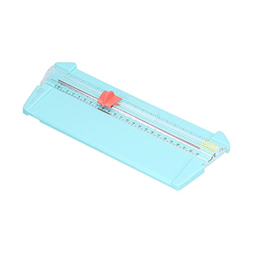 GLOGLOW School Supplies Mini Portable Paper Cutter with Transparent Scale and Replaceable Head for Accurate Cutting of 10 Pages A4 Compact Paper Trimmer Nan (13930 Mint Green) - color: 13930 Mint Green